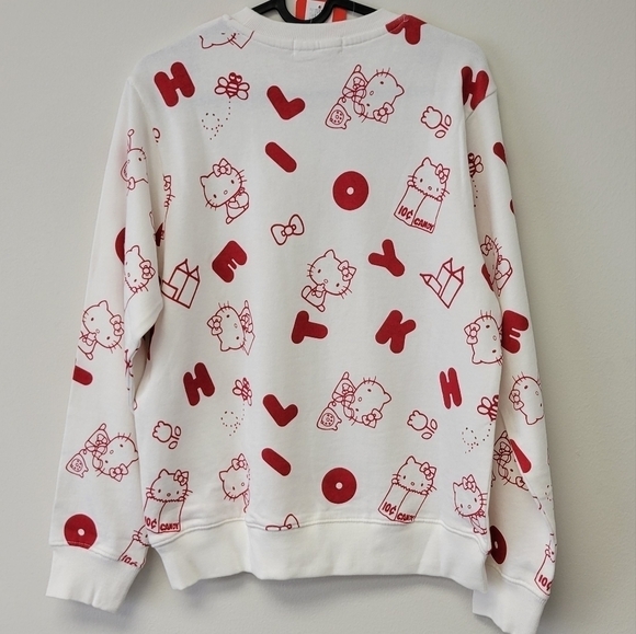 Sanrio Hello Kitty Retro sweatshirt Red White S - Picture 2 of 7